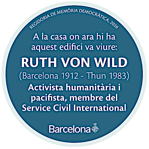 Barcelona Remembers Ruth von Wild